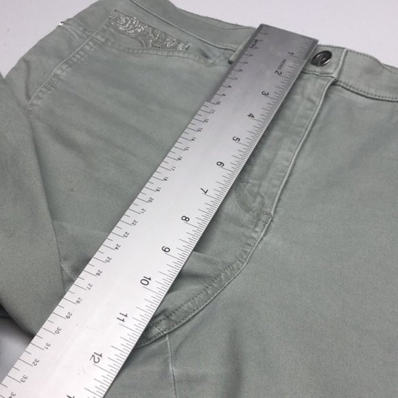 LIKE NEW HAGGAR GRAY/GREEN COTTON CROP 10/30x26 😎 - Picture 10 of 15